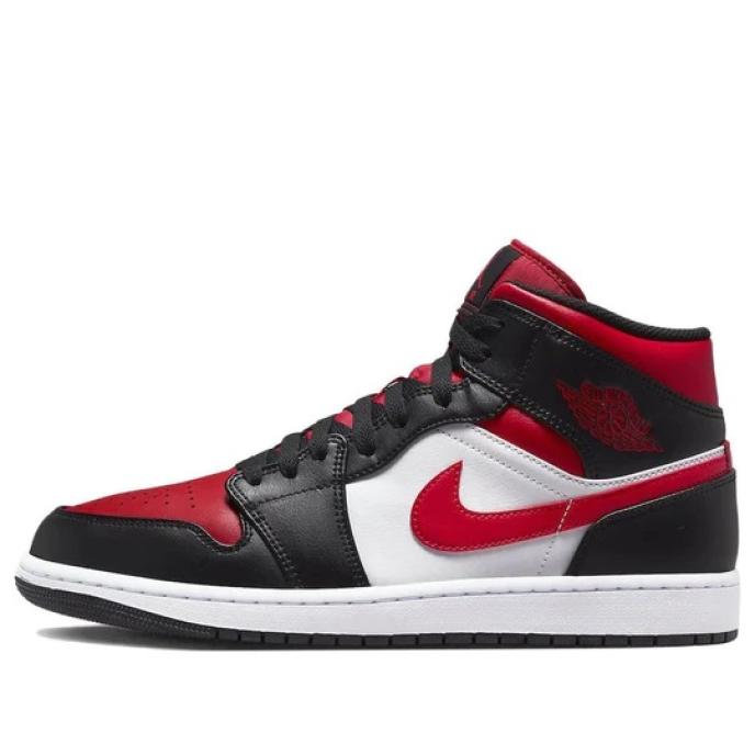 Jordan 1 Mid 'Bred Toe White' (554724-079)