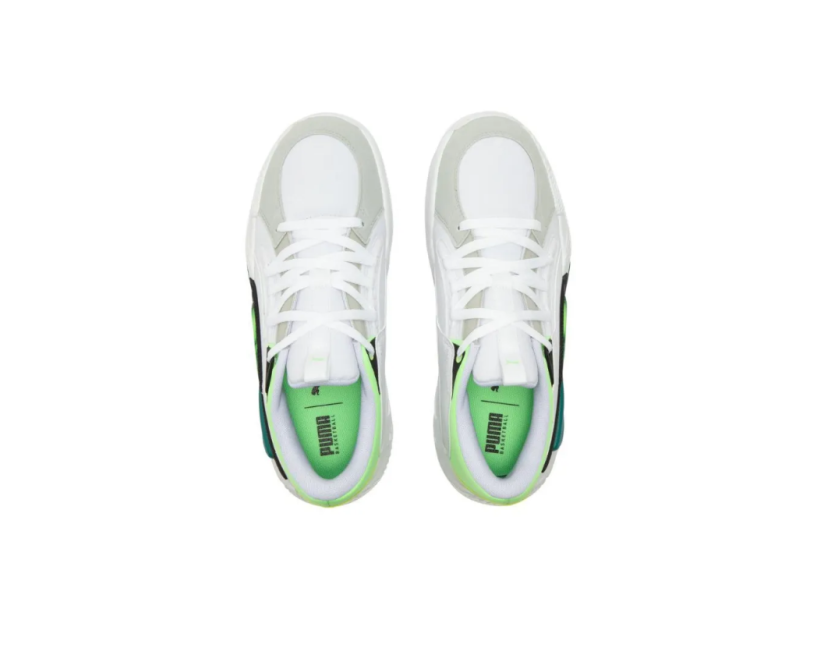 Puma Court Rider Chaos "Jewel White Fizzy Lime" (378051-01)