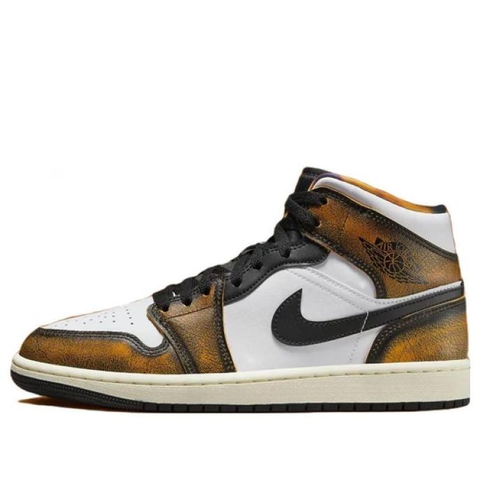 Jordan 1 Mid 'Wear-Away Yellow Black' (DQ8417-071)